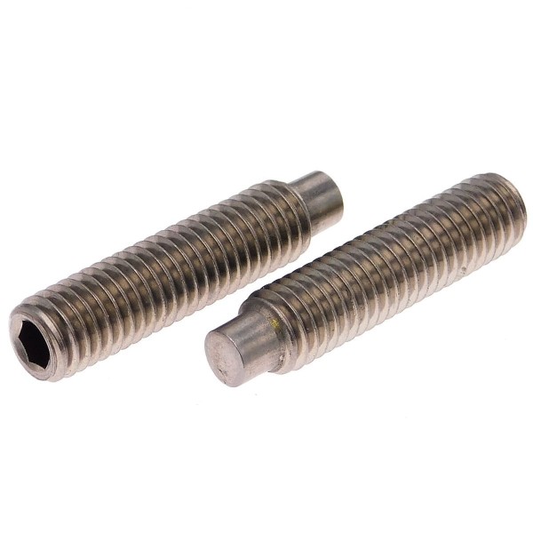 Gewindestifte Madenschrauben mit Zapfen Edelstahl A4 DIN 915