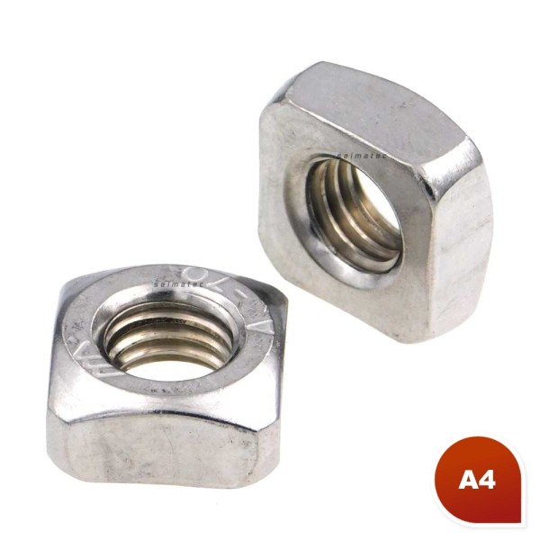 Vierkantmuttern Edelstahl A4 DIN 557