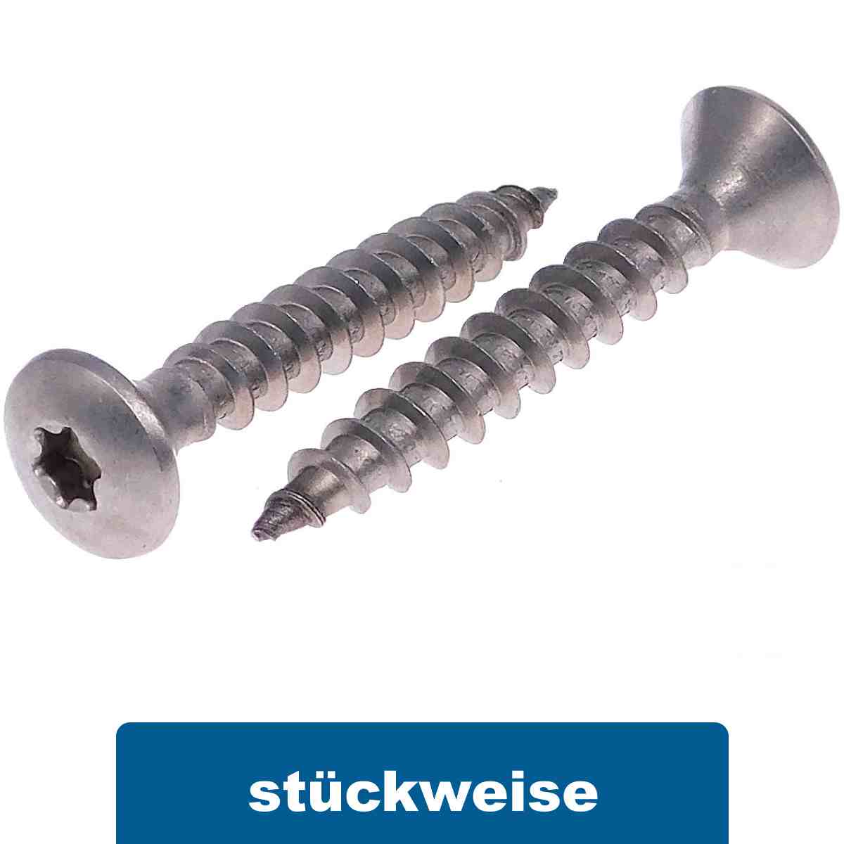 Spanplattenschrauben Linsensenkkopf Edelstahl A2 mit TX Antrieb