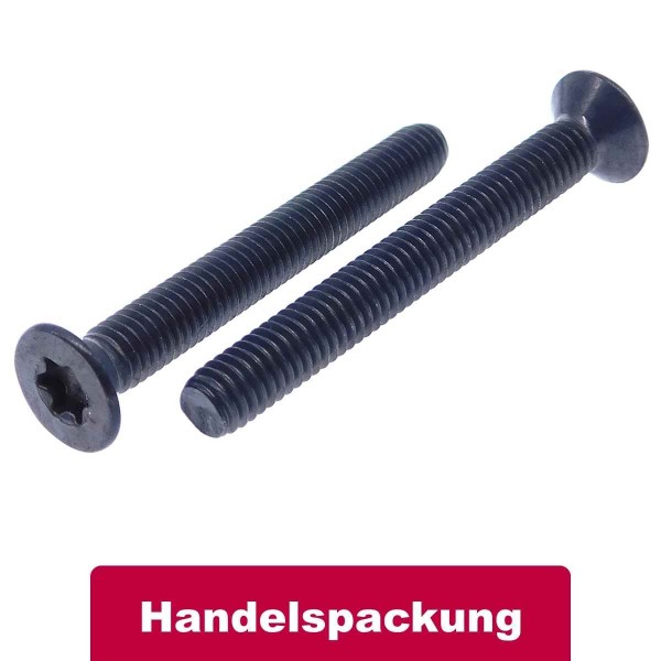 Senkkopfschrauben Edelstahl Torx A4 schwarz ISO 14581