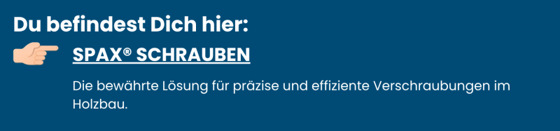 SPAX Schrauben Holzbauschrauben