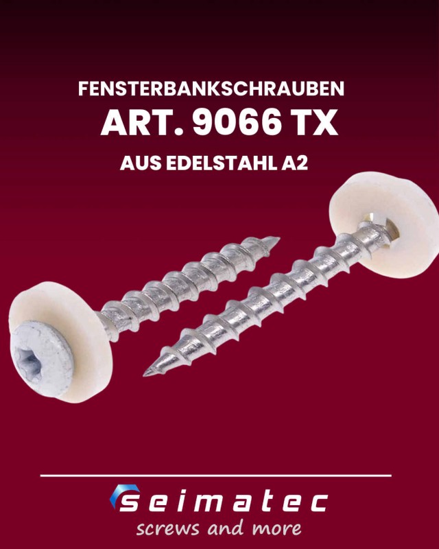 9066-Fensterbankschrauben-TX-GG-mit-Polyscheibe-und-Kopf-weiss-Edelstahl-A2