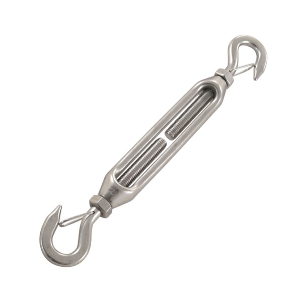 Spannschloss mit Doppelhaken inkl. Sicherung Edelstahl A4