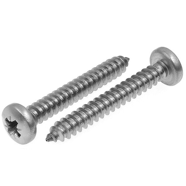 Linsenkopf Blechschrauben mit Kreuzschlitz PZ Edelstahl A2 DIN 7981