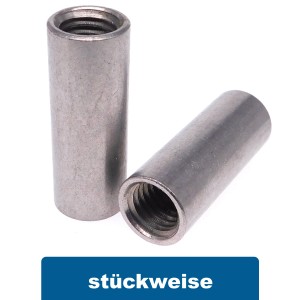 Gewindehülsen Hülsenmutter rund Edelstahl A2 Gewindehülsen Hülsenmutter rund Edelstahl A2
