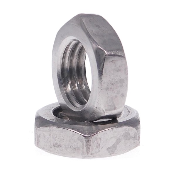 Flache Sechskantmuttern Edelstahl A4 DIN 439