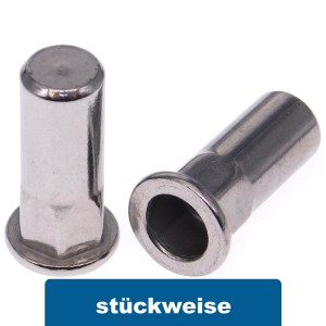 Vorschau: Blindnietmutter Einnietmutter Flachkopf Teilsechskant geschlossen Edelstahl A4 Vorschau: Blindnietmutter Einnietmutter Flachkopf Teilsechskant geschlossen Edelstahl A4
