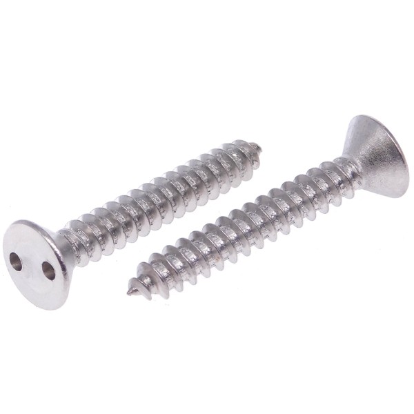 Sicherheitsschraube Seko 2 Loch mit Blechschraubengewinde Edelstahl A2