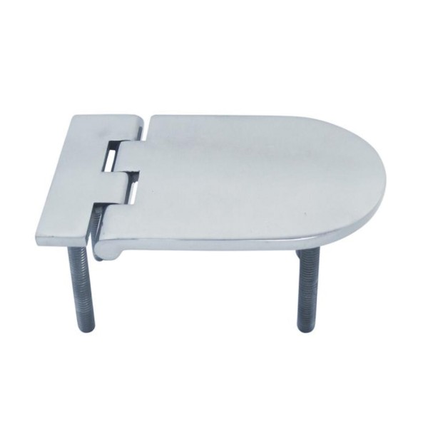 Möbelscharnier mit Gewinde M6x45 Edelstahl A4 103x65x4 mm #8923