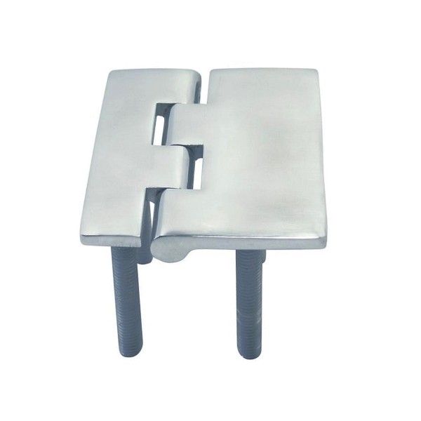 Scharnier Möbelscharnier mit M6x45 Gewinde Edelstahl A4 52x61x4 mm #8925