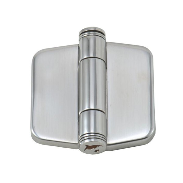 Scharnier mit Schnapp-Abdeckung Edelstahl A4 42x45x2,0 mm
