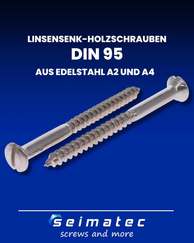 holzschrauben-nach-din 95 aus Edelstahl A2 und A4