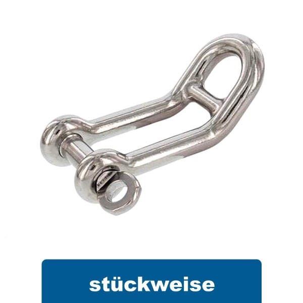 Fallschäkel mit Steg aus Edelstahl A4
