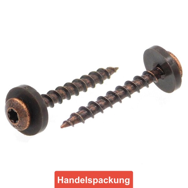 Fensterbankschraube A2 Grobgewinde TX Polyamidscheibe weiss - B2B