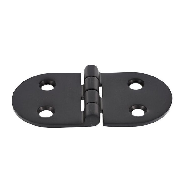 Schwarzes Edelstahl A4 Scharnier 75 x 38 x 2,2 mm #815240