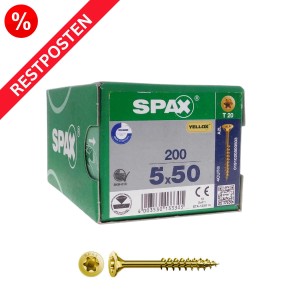 SPAX Spanplattenschrauben Senkkopf TX-Antrieb gelb verz. Restposten - 5,0x50