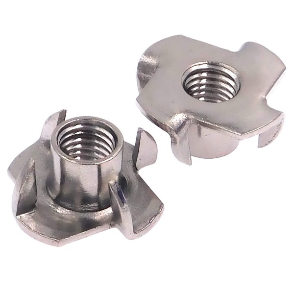Einschlagmuttern Edelstahl A2 mit 4 Zacken