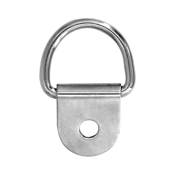 Augplatte mit D-Ring Edelstahl A4 #8152