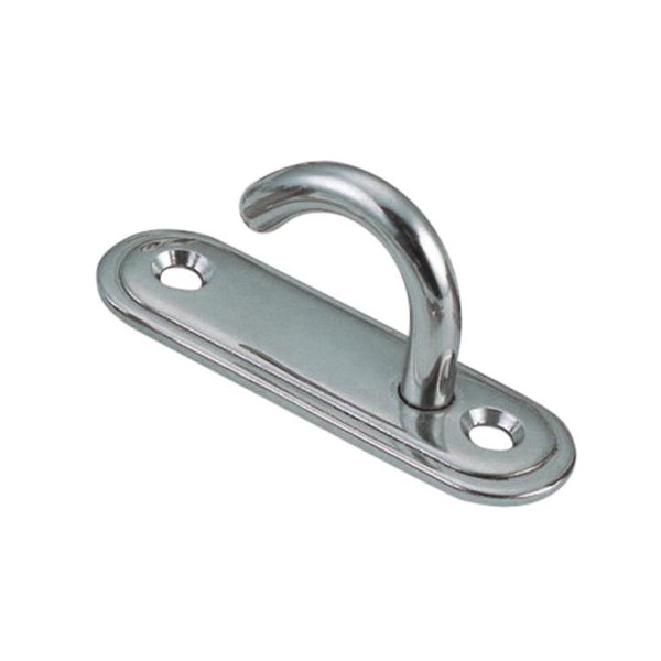Augplatte mit Haken aus Edelstahl A4 #814657