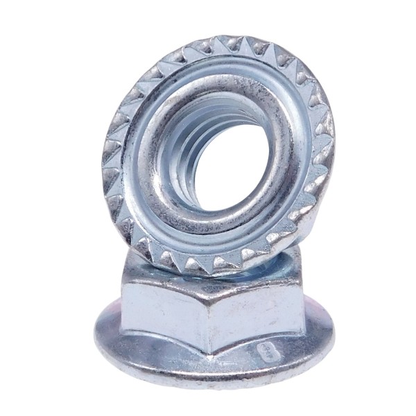 88934 Sechskant-Flanschmuttern Sperrzahnmutter Stahl 8/10 verzinkt