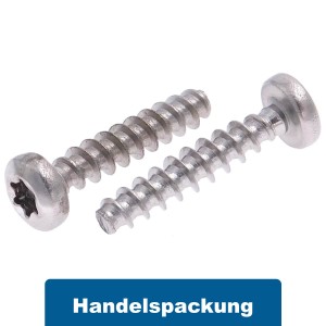 Thermoplastschrauben für Kunststoffe Linsenkopf TX Edelstahl A2 B2B Thermoplastschrauben für Kunststoffe Linsenkopf TX Edelstahl A2 B2B