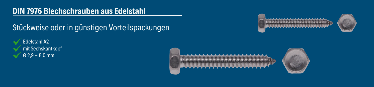 Blechschrauben Edelstahl sechskant
