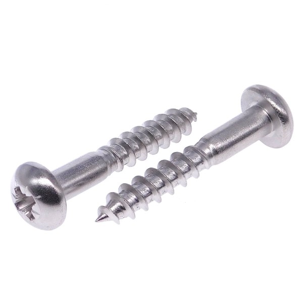 Halbrund Rundkopf Holzschrauben PZ  Edelstahl A2 DIN 7996