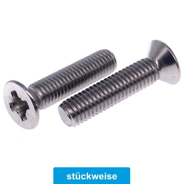 Senkkopfschrauben Kreuzschlitz PZ Edelstahl A4 DIN 965