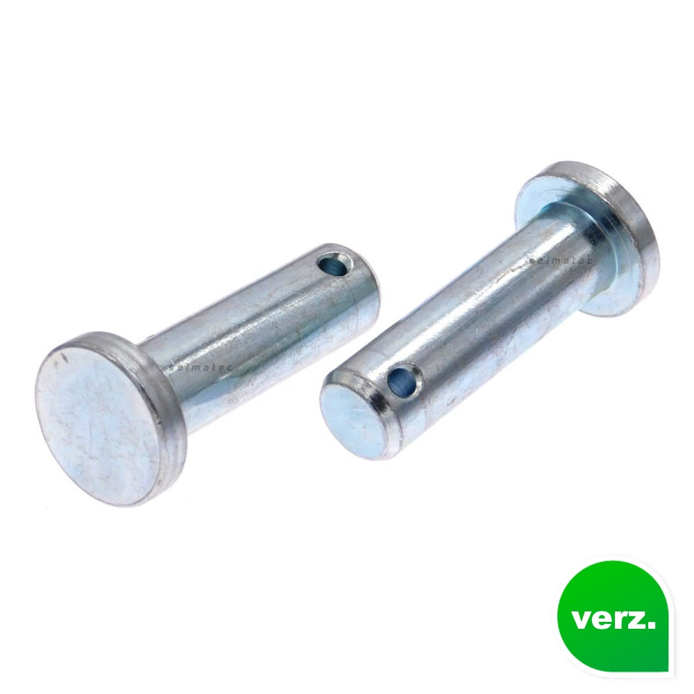 Bolzen Ø 12 mm x 90 mm Edelstahl verzinkt Sicherungsbolzen Steckbolzen 