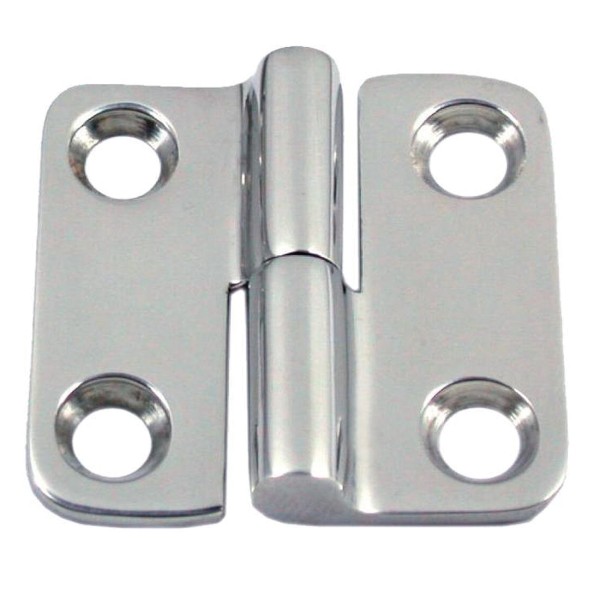 Türscharnier rechts zweiteilig Edelstahl A4 37 x 37 x 2,6 mm #814033