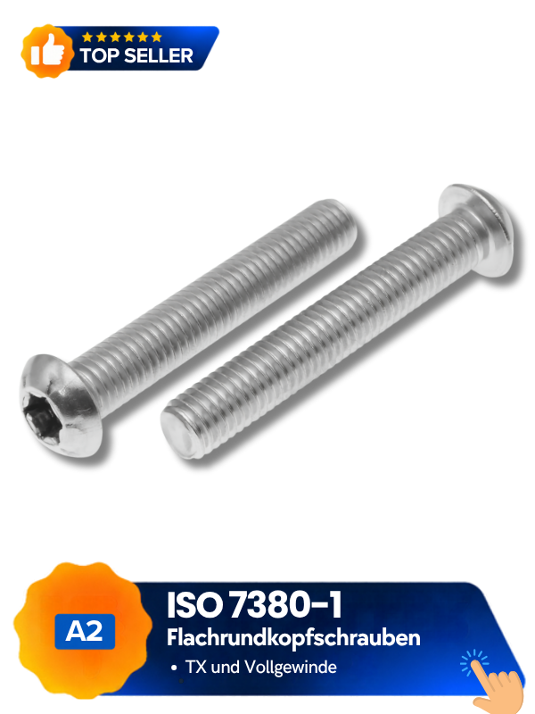 ISO-7380-1-A2-Flachrundkopfschrauben-TX