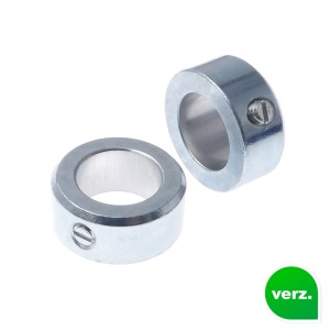 Stellringe aus Stahl verzinkt DIN 705 Form A mit Gewindestift Stellringe aus Stahl verzinkt DIN 705 Form A mit Gewindestift
