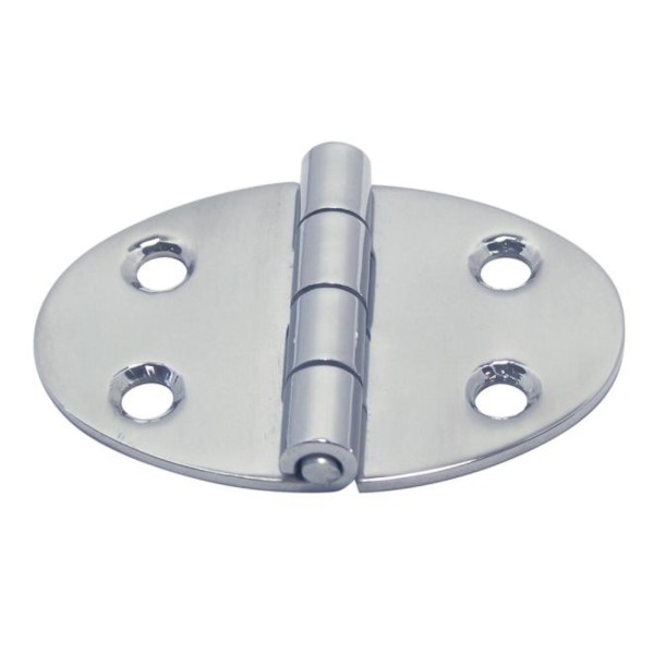Scharnier oval aus Edelstahl A2 51x35x1,5 mm #0814881
