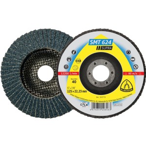 SMT 624 Schleifmopteller 125x22,23 mm Korn 36 gewölbt SMT 624 Schleifmopteller 125x22,23 mm Korn 36 gewölbt