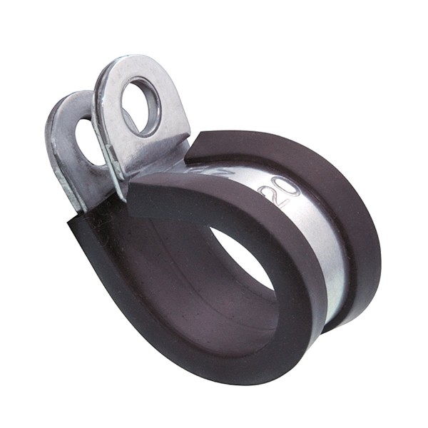 Halteschellen für Rohre DIN 3016 Edelstahl A2 mit Gummieinlage #030160