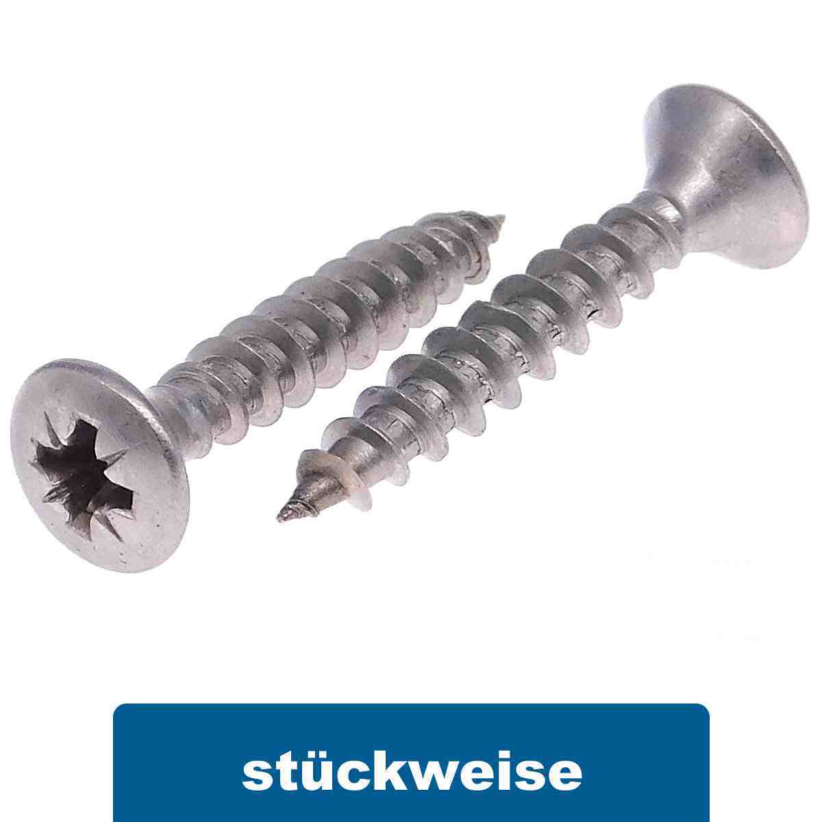 Spanplattenschrauben Linsensenkkopf Edelstahl A2 mit PZ Antrieb