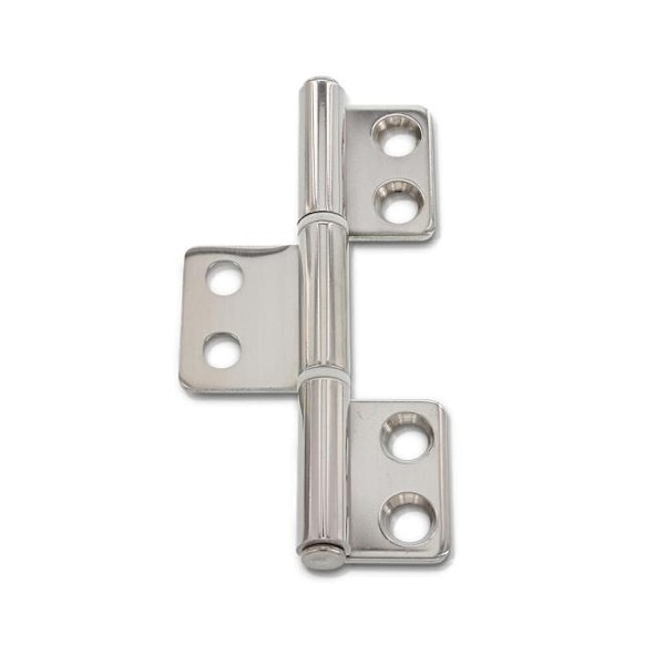 Scharnier mit 3 Flügeln Edelstahl A4 51 x 98 x 2,5 mm #815013