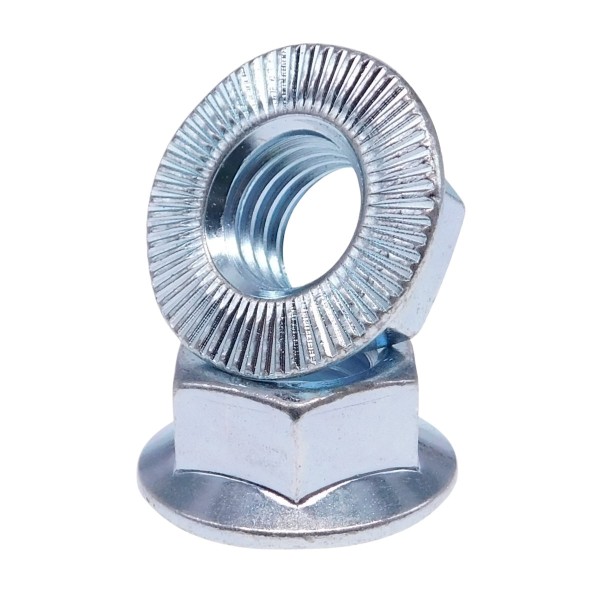 RIPP-Muttern Flanschmuttern mit Sperr-Rippen Fkl. 10 Stahl verzinkt