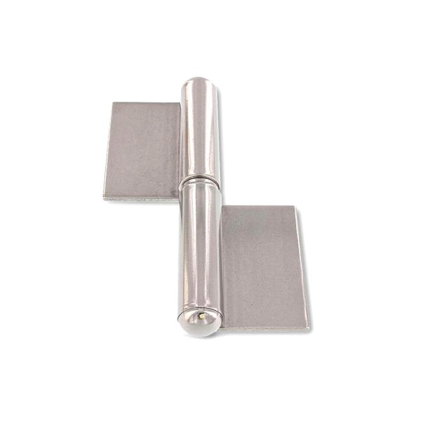 Anschweiss-Scharnier Rechts 2-tlg. mit langen Flügeln A2 80 x 115 x 3,0 mm #814753