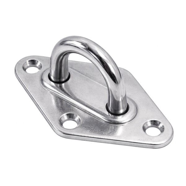 Mastplatte Edelstahl A4 in Rautenform #8264