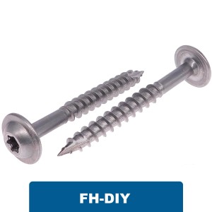 Tellerkopf Holzbauschraube TX mit Schneidkerbe Edelstahl A4 - FH-DIY Tellerkopf Holzbauschraube TX mit Schneidkerbe Edelstahl A4 - FH-DIY