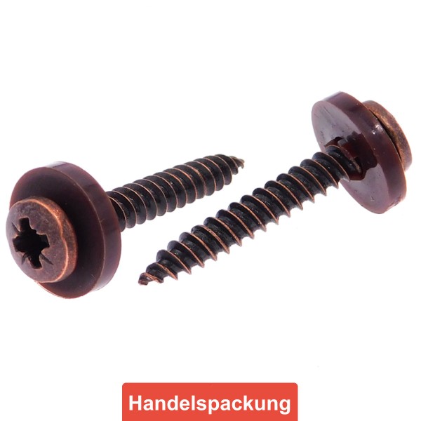 Fensterbankschraube A2 Feingewinde PZ Polyamidscheibe braun - B2B
