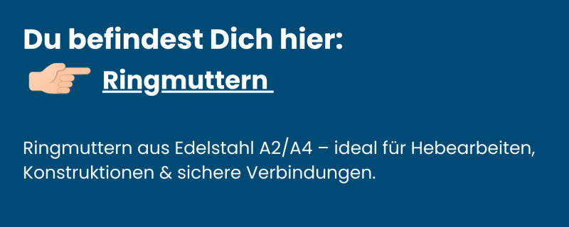 Ringmuttern aus Edelstahl