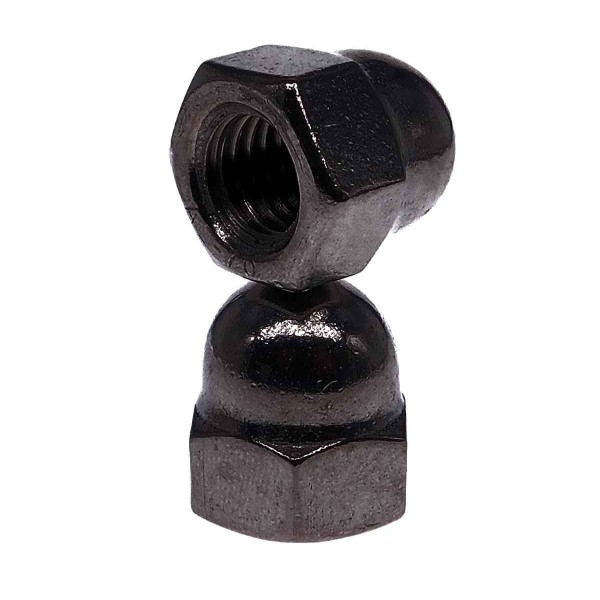 Hutmutter hohe Form rostfrei A4-80 schwarz DIN 1587