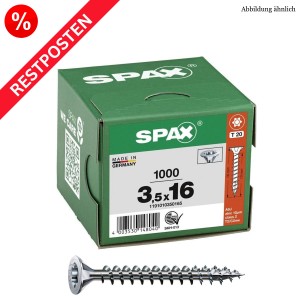 SPAX Universalschraube T-Star Stahl verzinkt Senkkopf Restposten - 3,5x16