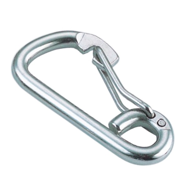 Karabinerhaken aus Edelstahl A4 mit Federbügel #8305
