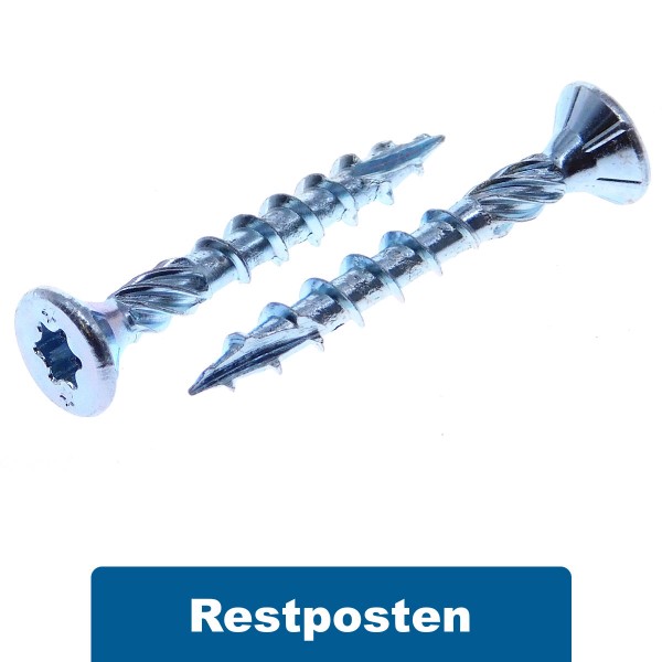 Holzbauschrauben CE Stahl S 4,0x30 -T20 galv. verzinkt - 800 Stk.