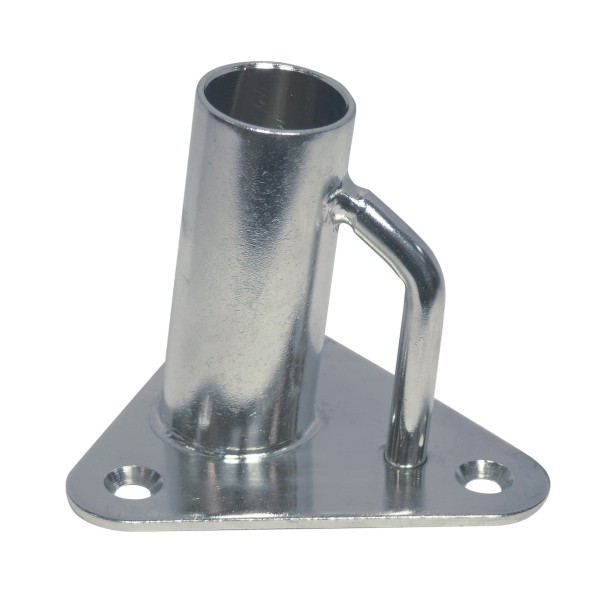 Relingfuß mit Dreiecksplatte 3° aus Edelstahl A4-AISI 316