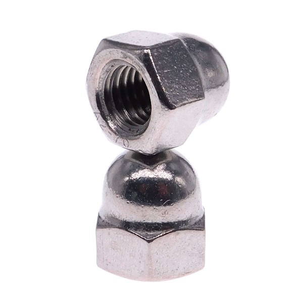 Hutmuttern aus Edelstahl A2 DIN 1587 hohe Form