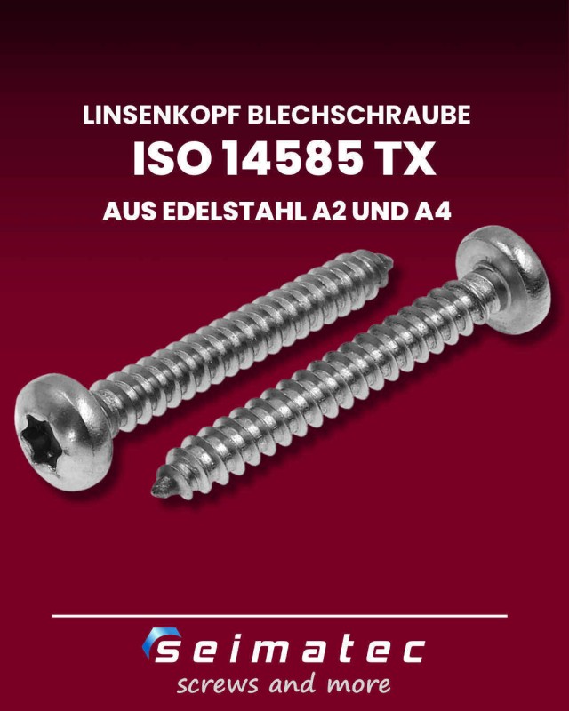 14585-Linsenkopf-Blechschrauben-TX-Antrieb-aus-Edelstahl-A2-und-A4